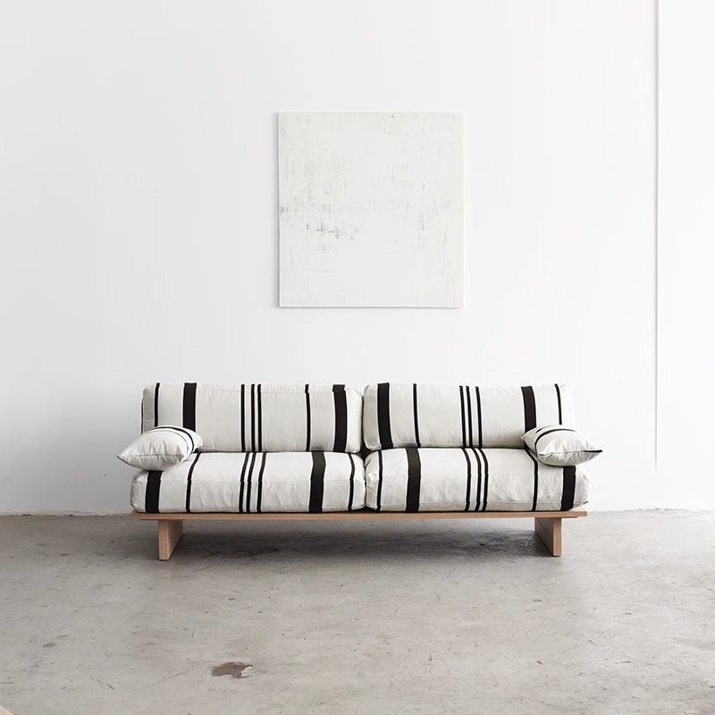 [Rayures marron foncé] Siège double 180*82*73 cm