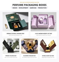 Boîte cadeau de parfum créative personnalisée, design à ouverture latérale, emballage rigide en papier de luxe avec logo estampé à chaud pour les parfums
