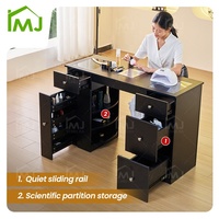 Table de manucure et de maquillage pour salon, mobilier de technicien, bureau à ongles avec collecteur de poussière