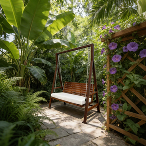 Chaise suspendue d'extérieur en aluminium pour <span class=keywords><strong>jardin</strong></span>, patio, avec auvent, mobilier <span class=keywords><strong>de</strong></span> luxe pour hôtel, villa, cour, résistant aux intempéries - Product Image 4