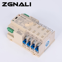 Interruptor de Transferencia Automática de Doble Potencia 220/380V, Tipo Riel DIN, 2P 3P 4P, 125A 100A, Milisegundos, Trifásico, Tipo PC, 20kA, CE