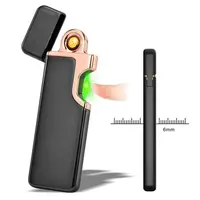 Neuheit USB Echargeable Elektronische Tabak Zigarette Leichter Infrarot-lichtschranke Induktion Leichter Zigarre Flammenlose Feuerzeuge