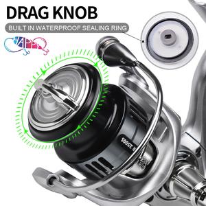 Max Drag 5kg 7 + 1BB Métal Interchangeable Double Poignées Spinning <span class=keywords><strong>Moulinet</strong></span> De Pêche Coulée Pêche En Eau Salée <span class=keywords><strong>Truite</strong></span> Spinning Reel - Product Image 6