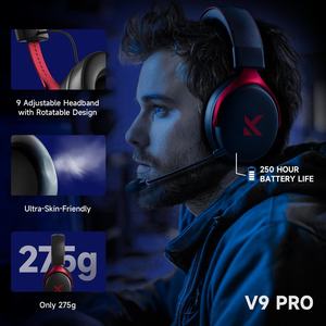 MCHOSE V9 Pro Portable <b>Wireless</b> Metal Gaming Headset, Surround Sound Noise Cancelling <b>Microphone</b>, Low Latency Esports Air Travel - Product Image 5