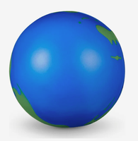 Balle anti-stress super moelleuse en forme de globe, avec logo personnalisé imprimé, cadeau publicitaire promotionnel pour les entreprises