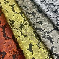 Tissu de créateur multicolore haut de gamme pour vêtements, style rétro automne-hiver, jacquard floral classique à texture tridimensionnelle