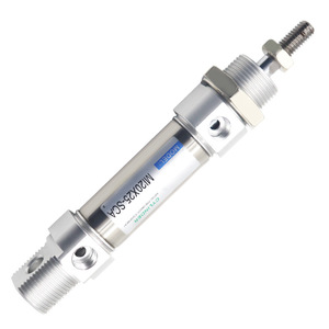 TWO <b>Miniature</b> Pneumatic Stainless Steel Cylinder MI20X25 SCA Dual Action Threaded Mount - Product Image 1