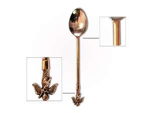 Couverts de luxe en acier, ensemble de 4 pièces en acier inoxydable avec titane plaqué or couleur or, service plat pour restaurant - Product Image 6