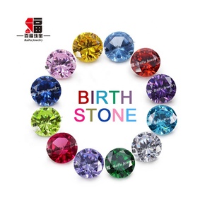 Baifu đồ trang sức Bán buôn giá CZ 12 màu sắc Zirconia birthstones - Product Image 1