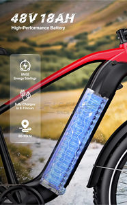 Envío <span class=keywords><strong>Gratis</strong></span> desde Almacén en la UE, Bicicleta Eléctrica DUOTTS F26 <span class=keywords><strong>Lite</strong></span>, 48V 18AH, Llanta Gruesa de 26 Pulgadas, 7 Velocidades, para Adultos - Product Image 4