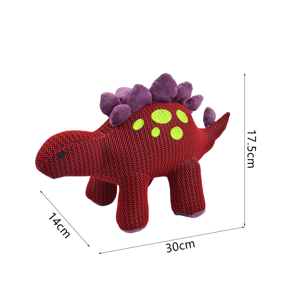 Crimson stegosaurus-trumpet