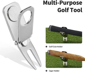 Bán buôn tùy chỉnh đa chức năng Golf divot công cụ với xì gà chủ Golf công cụ sửa chữa - Product Image 2