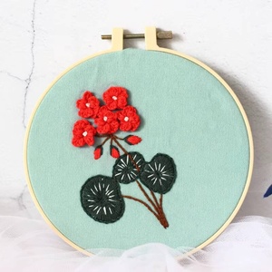 Beginner-Friendly Hand Stamped Cross Stitch Kit Cotton Fabric with Embroidery Hoop for Handcrafts and Needlework - Product Image 1
