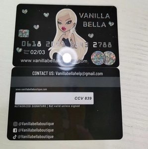 นามบัตรพีวีซีออกแบบลายนูนมีกลิตเตอร์สำหรับผู้หญิงผมสวยตามสั่ง - Product Image 2