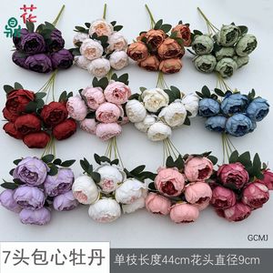 Flores de Seda de Peonía con Relieve en Forma de Hueso, Románticas y de Ensueño, Flores Artificiales Decorativas para Arreglos de Boda y Hoteles - Product Image 3