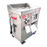 Hachoir et trancheuse à viande professionnelle COPPER MOTOR 4400W (2200W*2) en acier inoxydable de qualité alimentaire, avec fonction de fabrication de saucisses