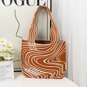 Customizable Thickened Women's Crossbody Shoulder Tote Bag Logo Printed Southeast Asia Cross-Border Knitted Backpack Promotions