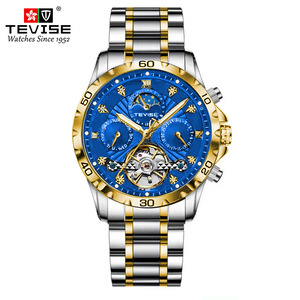Montre automatique à phases lunaires, montres mécaniques à bas prix, montres mécaniques automatiques - Product Image 3