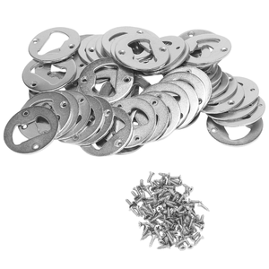 Juego de abridores de botellas de chapa de hierro con destornillador, abridor de botellas reforzado de níquel, accesorios plateados y bronce - Product Image 1