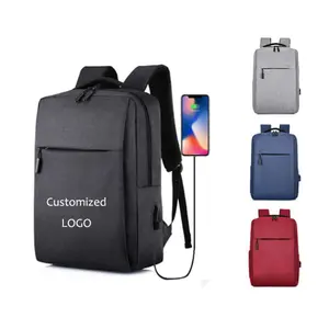 Backpack Business Computer Bag With USB Portable Book Bag Large Capacity Laptop Bag