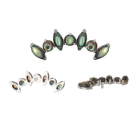 Pierre naturelle GZN Ensemble de lunettes en titane de haute qualité 4 marquises naturelles et 3 boucles d'oreilles hélice en pierre ronde Labret