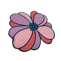 Wholesale good quality no minimum flowers patches custom embroidery patches for clothing