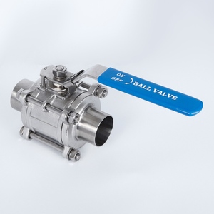 Thép Không Gỉ 304 316L Ba Mảnh Bóng Van Vệ Sinh 3PC Hàn Của Nhãn Hiệu Bóng Van - Product Image 4