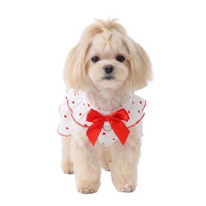 Cat <b>clothes</b>, spring/summer thin heart-shaped bow dress, anti-shedding Teddy, Bichon Frise, <b>small</b> <b>dog</b> pet <b>clothes</b> - Product Image 1