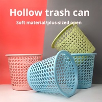 Poubelles en plastique moins chères d'usine Corbeille à papier creuse pour salon créatif Poubelle en plastique