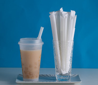 Paille de Haute Qualité avec Logo Personnalisé pour Boissons, Jus, Café et Bubble Tea