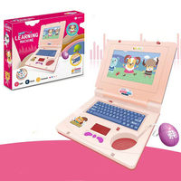 Machine d'apprentissage intelligente amusante pour enfants Ordinateur portable pour enfants avec souris Jouet éducatif en plastique de langue anglaise alimenté par batterie
