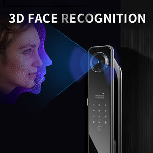 Serrure intelligente avec <span class=keywords><strong>empreinte</strong></span> digitale 3D, déverrouillage à distance, clé d'urgence et batterie de secours 4200 mAh pour la maison et le bureau sécurisés - Product Image 3