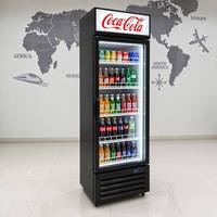 Réfrigérateur vertical de supermarché, armoire réfrigérée, double refroidisseur de boissons pour boissons