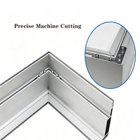 Profilé en aluminium ultra-fin pour boîte à lumière Cabo, pour montage latéral, utilisation intérieure, boîtier de boîte à lumière à film souple, affichage rétroéclairé