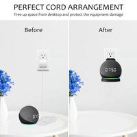 Support mural en plastique noir et blanc FIBEPRO pour enceinte Alexa Echo Dot 4e/5e génération