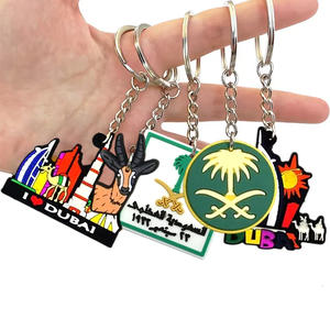 En Stock Moyen-Orient PVC Porte-clés Ville <span class=keywords><strong>Skylines</strong></span> Emblèmes En Caoutchouc Souple Charmes Région Du Golfe Arabe Touriste Souvenir Cadeaux Personnalisé - Product Image 1