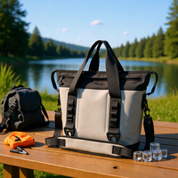 Sac isotherme souple imperméable en TPU de 15 L avec logo personnalisé, maintien de la glace pendant 72 heures, sac à lunch isotherme portable pour le camping, les pique-niques, les canettes et les aliments