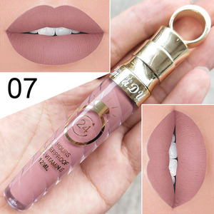 Maquillaje Labios Mate Lápiz labial líquido Impermeable Larga duración Sexy Pigmento Desnudo Brillo Estilo Cosmético Brillo labial Belleza - Product Image 6