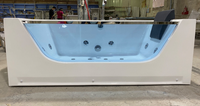Baignoire de massage de luxe carrée en acrylique pour hôtel, bain à remous à température constante pour intérieur