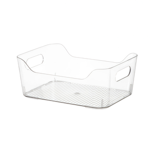 Caja de Almacenamiento de Plástico Transparente Pequeña con Asa, Adecuada para Cocina, Refrigerador, Baño, Escritorio, Frutas, Bocadillos, Juguetes - Product Image 2