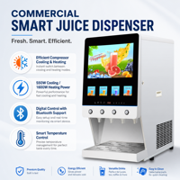 Distributeur de boissons commercial intelligent CE, puissance de refroidissement 550W, fonction de chauffage 1600W, machine distributrice automatique de jus