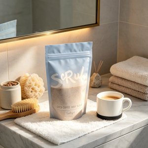 Sachet refermable mat en PE de qualité alimentaire, résistant à l'humidité, avec fermeture éclair, imprimé sur mesure pour café torréfié et café moulu, vente au détail - Product Image 1