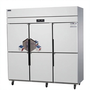Congelador Vertical Comercial de Acero Inoxidable de Seis Puertas para Cocina de Restaurante, Modelo FR-A-6D-FZ, Material de Acero Inoxidable de Alta Calidad - Product Image 1