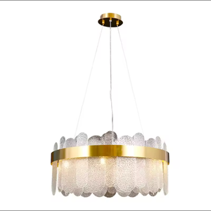 Factory Price Decorative Hanging <b>Chandelier</b> Lights Villa Office Modern Glass <b>Crystal</b> Pendant Light - Product Image 6
