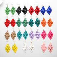 2024 nouveau Design mode bijoux fins boucle d'oreille pendentif fleur boucles d'oreilles beaucoup couleur feuille pétale boucles d'oreilles pour femmes filles