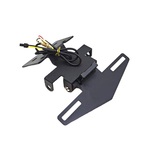Soporte de matrícula trasero plegable para motocicleta QJ 600RS 800 con luz LED opcional, modificado y convertido, soporte de matrícula trasero <span class=keywords><strong>corto</strong></span> - Product Image 4