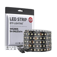 Nouveaux produits Shenzhen BTF LIGHTING, bande LED RGBW adressable par pixels DC12V 24V WS2805 60Ledsm 84Ledsm RGBCW RGBWW 5 en 1 RGBCCT