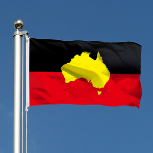 Bandiere Promozionali Pubblicitarie per Esterni, Bandiere Personalizzate con Doppia Cucitura, Bandiere Australiane Aborigene 3x5FT in Poliestere - Product Image 1