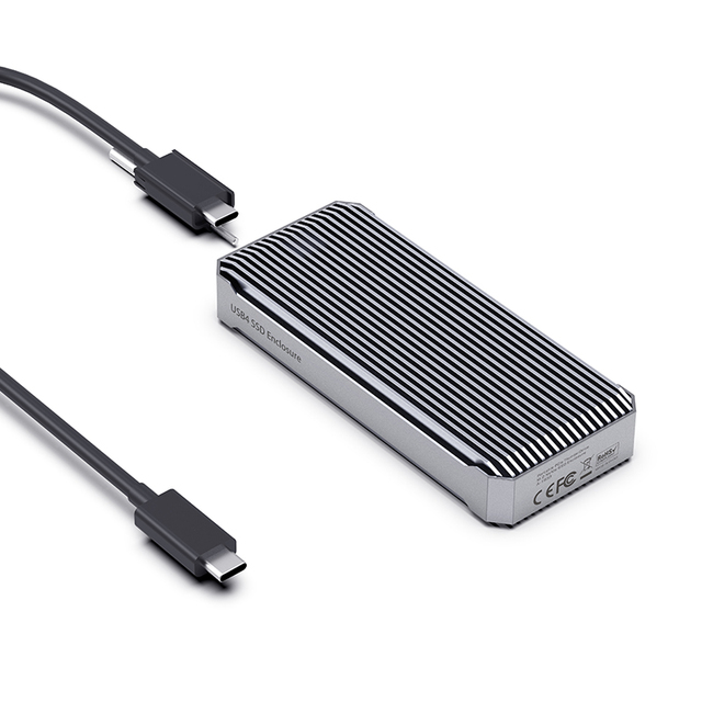 40Gbps USB4 Type-C Enclosure Tool-Free for M.2 PCIe NVMe SSD Hard Disk Drive Box