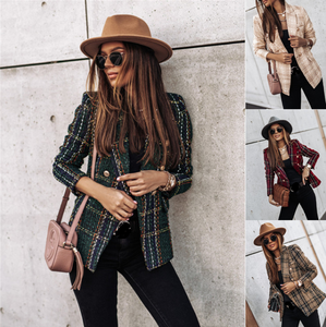 Giacca Casual a doppio petto da donna autunnale di tendenza giacca alla moda giacca Blazer - Product Image 2